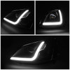 01-03 Honda Civic Coupe/ Sedan LED DRL Projector Headlights - Black Housing Clear Corner