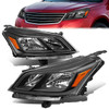 13-17 Chevy Traverse Headlights - Black Housing Amber Corner 13-17 Chevy Traverse Headlights - Black Housing Amber Corner