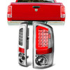 07-09 Dodge Ram 1500 2500 3500 LED C-Bar Rear Brake Tail Lights - Chrome