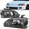 92-95 Honda Civic EG/ EJ/ EH 2-Piece Inner Headlights - Black Housing 92-95 Honda Civic EG/ EJ/ EH 2-Piece Inner Headlights - Black Housing
