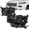 14-18 Jeep Cherokee Black Housing Projector Headlights 14-18 Jeep Cherokee Black Housing Projector Headlights