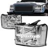07-14 GMC Sierra 1500 2500 3500 LED DRL Headlights - Chrome Housing Clear Corner 07-14 GMC Sierra 1500 2500 3500 LED DRL Headlights - Chrome Housing Clear Corner