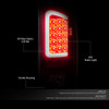 07-09 Dodge Ram 1500 2500 3500 LED C-Bar Rear Brake Tail Lights - Tinted