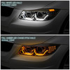 09-12 BMW E90 3-Series 3D LED DRL Sequential Turn Signal Projector Headlights - Chrome Housing
