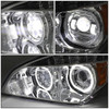 18-21 Freightliner Cascadia LED Halo DRL+Turn Signal Projector Headlights - Chrome Housing