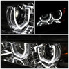 11-13 BMW F10 LED DRL U-Halo+Sequential Turn Signal HID Projector Headlights - Chrome Housing