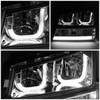 03-06 Chevy Silverado Avalanche Double J-Shaped LED DRL Headlights+ Bumper Lamps (Chrome Amber)