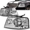 04-08 Ford F-150 Lincoln Mark LT LED DRL Headlights - Chrome Housing Clear Corner