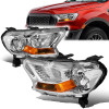 19-23 Ford Ranger XL XLT Headlights - Chrome Housing Amber Corner 19-23 Ford Ranger XL XLT Headlights - Chrome Housing Amber Corner
