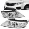 11-13 Kia Sorento Projector Headlight Headlamp - Chrome Housing Clear Corner 11-13 Kia Sorento Projector Headlight Headlamp - Chrome Housing Clear Corner