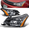 08-11 Ford Focus Sedan Coupe Headlights Headlamp - Black Housing Amber Corner 08-11 Ford Focus Sedan Coupe Headlights Headlamp - Black Housing Amber Corner