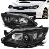 08-11 Subaru Impreza Projector Headlights - Black Housing with Clear Corner