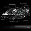 13-15 Lexus RX350 RX450H Projector Headlights w/LED DRL - Chrome Clear