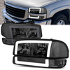 99-06 GMC Sierra Yukon XL 1500 LED DRL Headlights+Bumper Signal Lamps (Chrome Smoked)