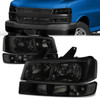 03-22 Chevrolet Express GMC Savana 1500 2500 3500 Headlights+Signal Bumper Lamp - Smoked