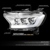19-23 Ford Ranger Lariat Switchback LED DRL Signal Projector Headlights - Chrome