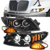 02-16 International Trucks LED Projector Headlights (Black Housing)