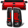 08-16 Ford F250 F350 F450 F550 Super Duty LED Red L-Bar Rear Brake Tail Lights - Black