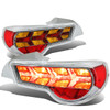 13-19 Scion FR-S Toyota 86 Subaru BRZ Sequential LED Turn Signal Tail Lights - Chrome/Amber