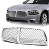 11-14 Dodge Charger Front Grille - Badgeless Diamond Mesh - Chrome 11-14 Dodge Charger Front Grille - Badgeless Diamond Mesh - Chrome