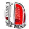 05-15 Toyota Tacoma LED Tube Bar Rear Brake Tail Lights - Chrome Housing
