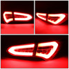 13-16 Hyundai Santa Fe LED Tube Bar Rear Brake Tail Lights - Red Housing