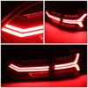 11-14 Volkswagen Jetta Sedan LED Bar+Sequential Turn Signal Tail Lights - Red Housing
