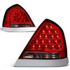 98-11 Ford Crown Victoria LED Rear Brake Tail Lights - Red/Clear Lens