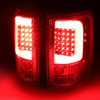 04-08 Ford F150 Lobo LED C-Bar Rear Brake Tail Lights - Chrome Housing