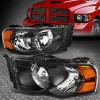 FOR 02-05 DODGE RAM 1500 2500 3500 BLACK HOUSING AMBER CORNER HEADLIGHT LAMPS FOR 02-05 DODGE RAM 1500 2500 3500 BLACK HOUSING AMBER CORNER HEADLIGHT LAMPS
