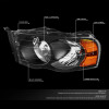 FOR 02-05 DODGE RAM 1500 2500 3500 BLACK HOUSING AMBER CORNER HEADLIGHT LAMPS FOR 02-05 DODGE RAM 1500 2500 3500 BLACK HOUSING AMBER CORNER HEADLIGHT LAMPS