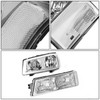 For 03-06 Chevy Silverado 1500-3500 Avalanche Headlight Bumper Lamps Chrome Pair For 03-06 Chevy Silverado 1500-3500 Avalanche Headlight Bumper Lamps Chrome Pair