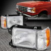 FOR 87-91 FORD F150 F250 F350 BRONCO PAIR CHROME HOUSING HEADLIGHT CORNER LAMPS FOR 87-91 FORD F150 F250 F350 BRONCO PAIR CHROME HOUSING HEADLIGHT CORNER LAMPS