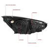 FOR 15-18 FORD FOCUS FACTORY STYLE SMOKED LENS CLEAR CORNER HEADLIGHT HEAD LAMPS