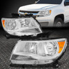 FOR 15-20 CHEVY COLORADO OE STYLE CHROME HOUSING AMBER CORNER HEADLIGHT LAMPS