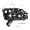 FOR 04-15 NISSAN TITAN ARMADA BLACK HOUSING CLEAR CORNER HEADLIGHT HEAD LAMPS