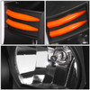 [LED DRL SEQUENTIAL SIGNAL]FOR 18-21 FORD F150 BLACK HOUSING HEADLIGHT HEAD LAMP