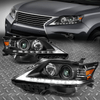 [LED DRL] FOR 13-15 LEXUS RX350 RX450H PROJECTOR HEADLIGHT LAMPS SET BLACK/AMBER