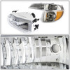 FOR 95-01 FORD EXPLORER CHROME HOUSING AMBER CORNER HEADLIGHT BUMPER HEAD LAMPS
