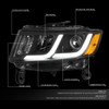 [LED DRL]FOR 14-16 JEEP GRAND CHEROKEE PAIR PROJECTOR HEADLIGHT LAMP BLACK/AMBER