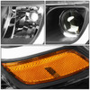 [LED DRL]FOR 14-16 JEEP GRAND CHEROKEE PAIR PROJECTOR HEADLIGHT LAMP BLACK/AMBER