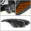 BLACK HEADLIGHT+AMBER CORNER SIGNAL+6000K WHITE LED SYSTEM FOR 12-14 FORD FOCUS