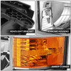 For 14-15 Chevy Silverado 1500 OE Style Chrome Housing Amber Corner Headlights