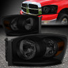 FOR 06-09 DODGE RAM 1500 2500 3500 SMOKED HOUSING AMBER CORNER HEADLIGHT LAMPS