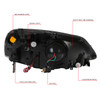 [LED DRL]FOR 01-03 HONDA CIVIC COUPE/SEDAN BLACK AMBER PROJECTOR HEADLIGHT LAMPS