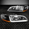 FOR 1998-2002 HONDA ACCORD PAIR BLACK HOUSING AMBER CORNER HEADLIGHT W/LED DRL