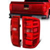 14-19 Chevy Silverado GMC Sierra 1500 2500HD 3500HD Red C-Bar LED Tail Lights