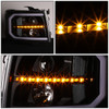 FOR 07-14 SILVERADO LED DRL BAR+SEQUENTIAL TURN SIGNAL PROJECTOR HEADLIGHT LAMP