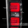 14-19 Chevy Silverado GMC Sierra 1500 2500HD 3500HD Red C-Bar LED Tail Lights - Black