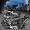 BLACK HOUSING CLEAR SIDE PROJECTOR HEADLIGHT+6000K LED BULB+FAN FOR 14-16 MAZDA3